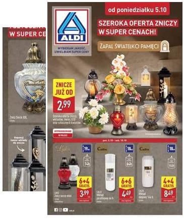 Aldi - Szeroka oferta zniczy w super cenach od poniedziałku 5.10 2026-10-05 – 2026-10-11