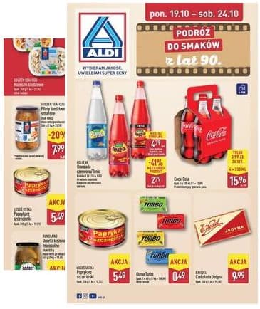 Aldi - Podróż do smaków z lat 90. od poniedziałku 19.10 do soboty 24.10 2026-10-19 – 2026-10-24