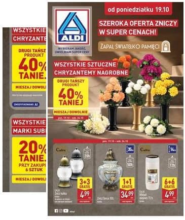 Aldi - Szeroka oferta zniczy w super cenach od poniedziałku 12.10 2026-10-19 – 2026-10-24