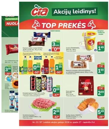 Čia Market - ČIA MARKET akcijų leidinys Nr. 22 (97) 2026-10-27 – 2026-11-09