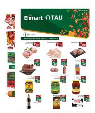 Elimart Tau - Elimart Tau leidinys  2026.10.05-2026.11.02 2026-10-05 – 2026-11-02