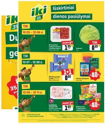 Iki - Specialūs pasiūlymai IKI parduotuvės klientams 2026-10-05 – 2026-10-11