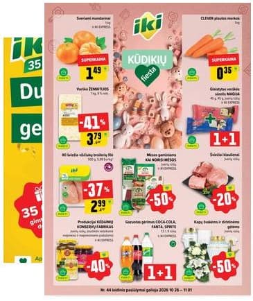 Iki - IKI akcijų leidinys 2026-10-26 – 2026-11-01