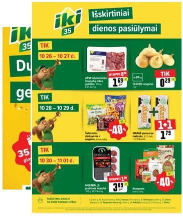 Iki - Specialūs pasiūlymai IKI parduotuvės klientams 2026-10-26 – 2026-11-01