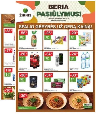 ŽIRNIS - ŽIRNIS akcijų leidinys 2026-10-07 – 2026-11-03