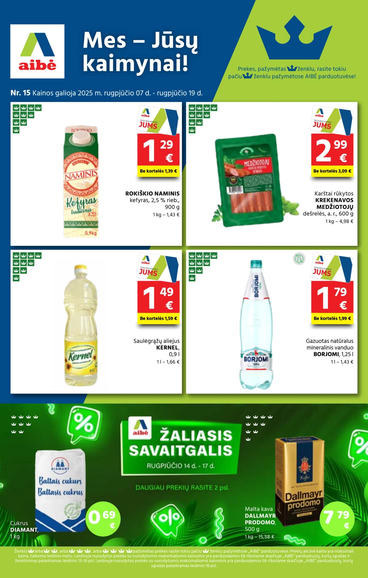 Aibė - Aibė akcijų leidinys Nr.15 | 2025.08.07 - 2025.08.19 1 puslapis