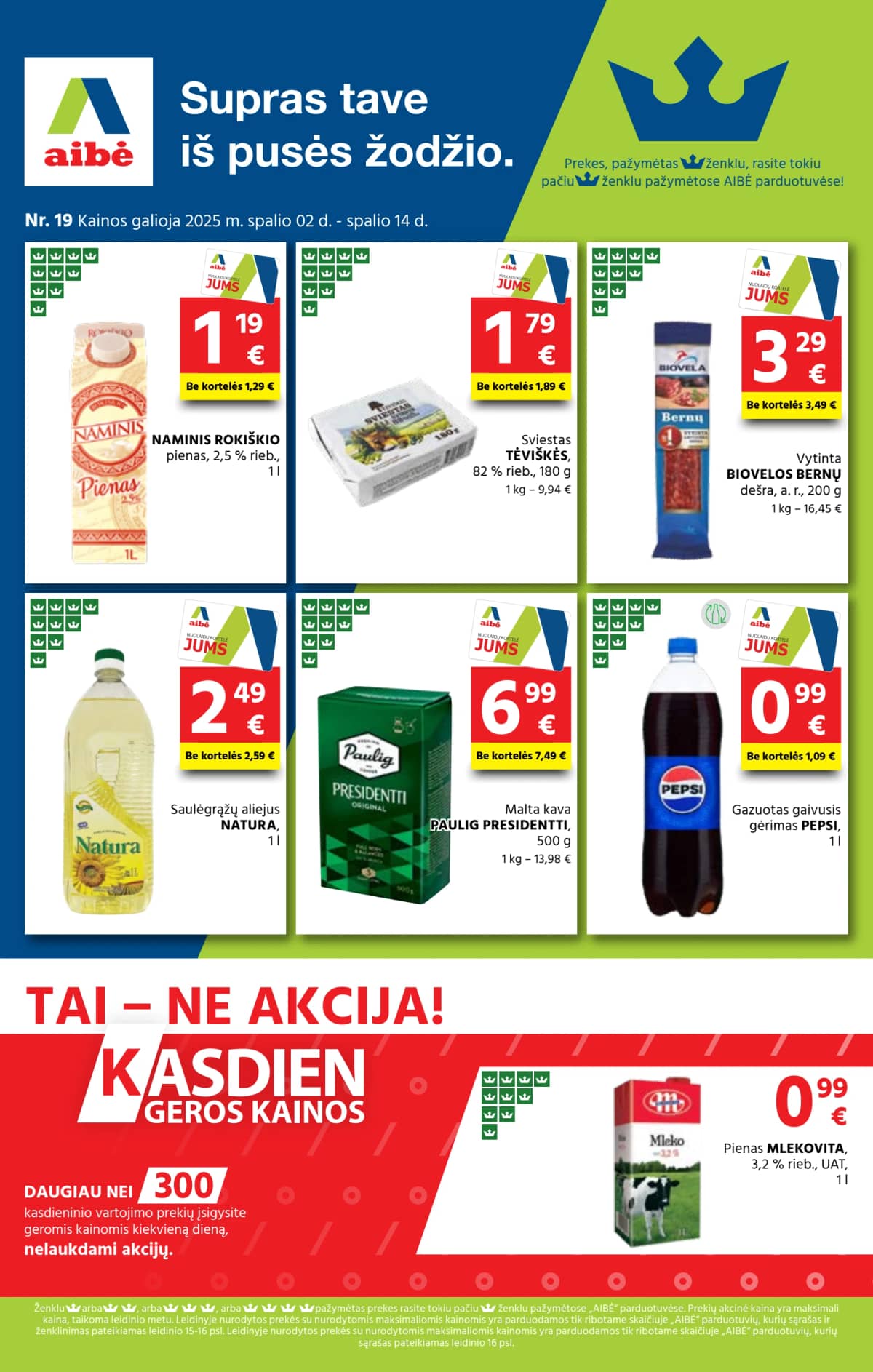 Aibė - AIBĖ akcijų Leidinys Nr. 19 | 2025-10-02 - 2025-10-14 1 puslapis