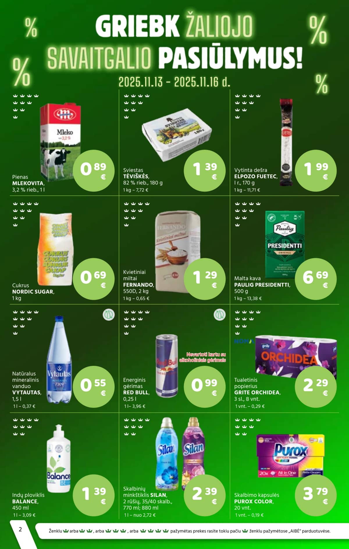 Aibė - Aibė akcijų Leidinys Nr. 22 | 2025-11-13 - 2025-11-25 2 puslapis