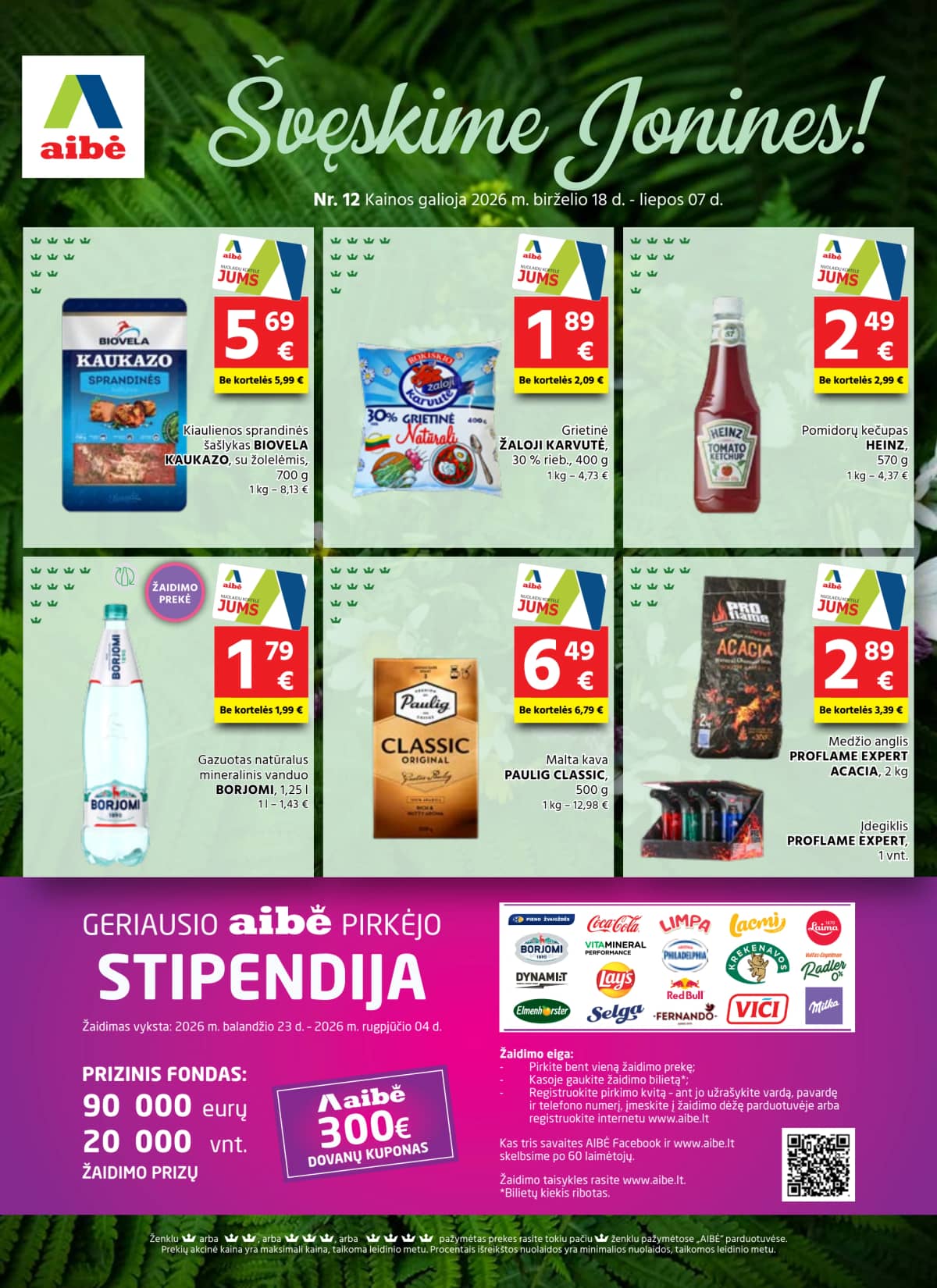 Aibė - Aibė. Akcijų leidinys Nr. 12 (2026.06.18 - 2026.07.07) 1 puslapis
