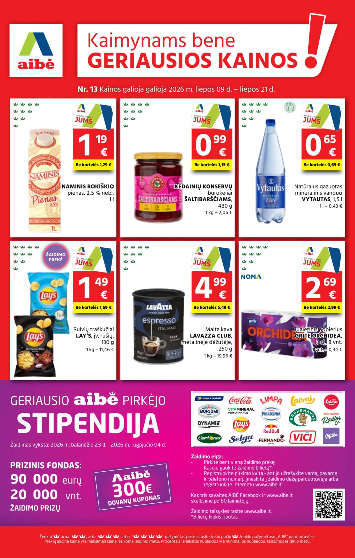 Aibė - Aibė Akcijų leidinys Nr. 13 (2026.07.09 - 2026.07.21) 1 puslapis