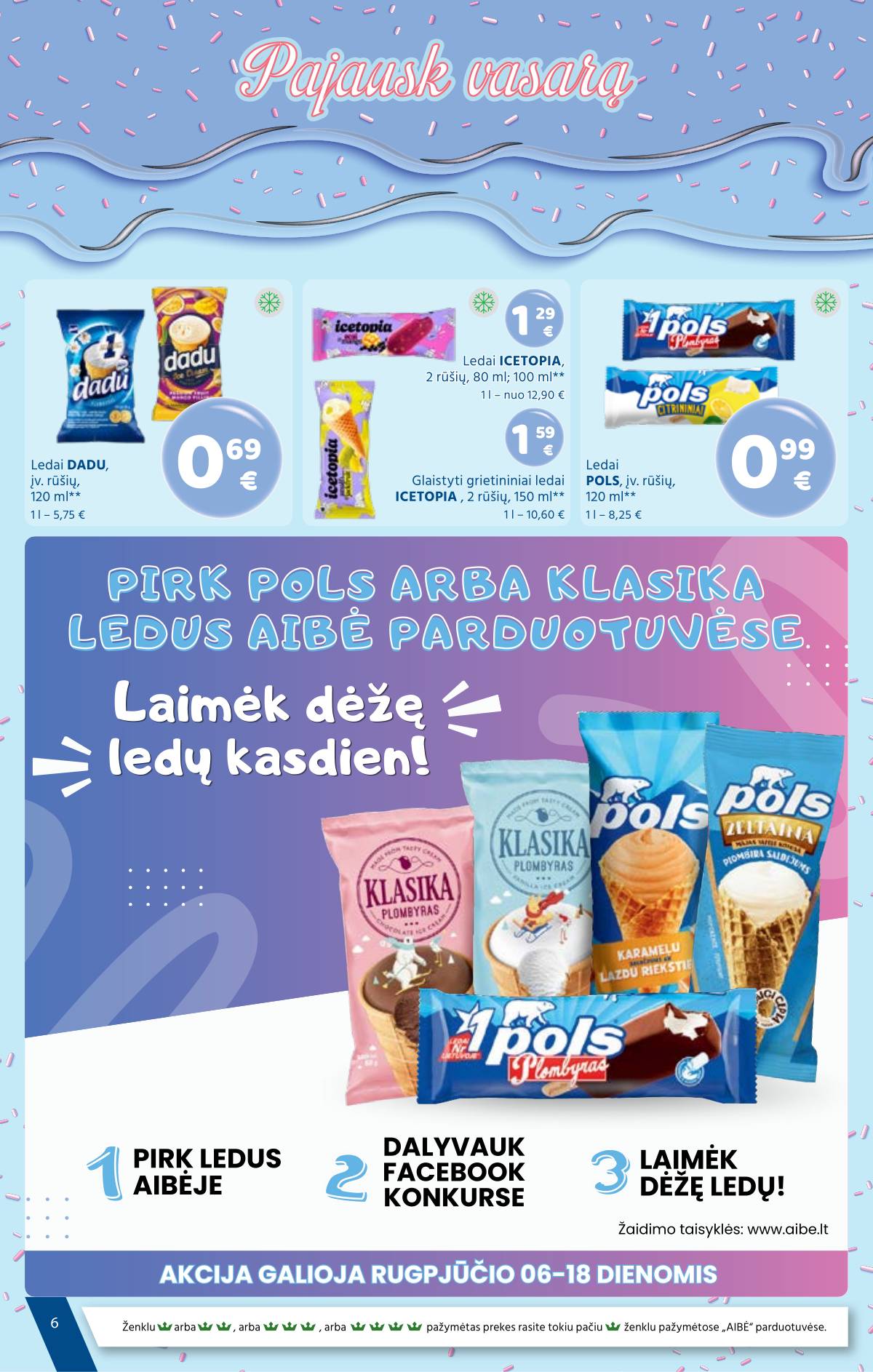 Aibė - Aibė Akcijų leidinys Nr. 15 (2026.08.06 - 2026.08.18) 6 puslapis