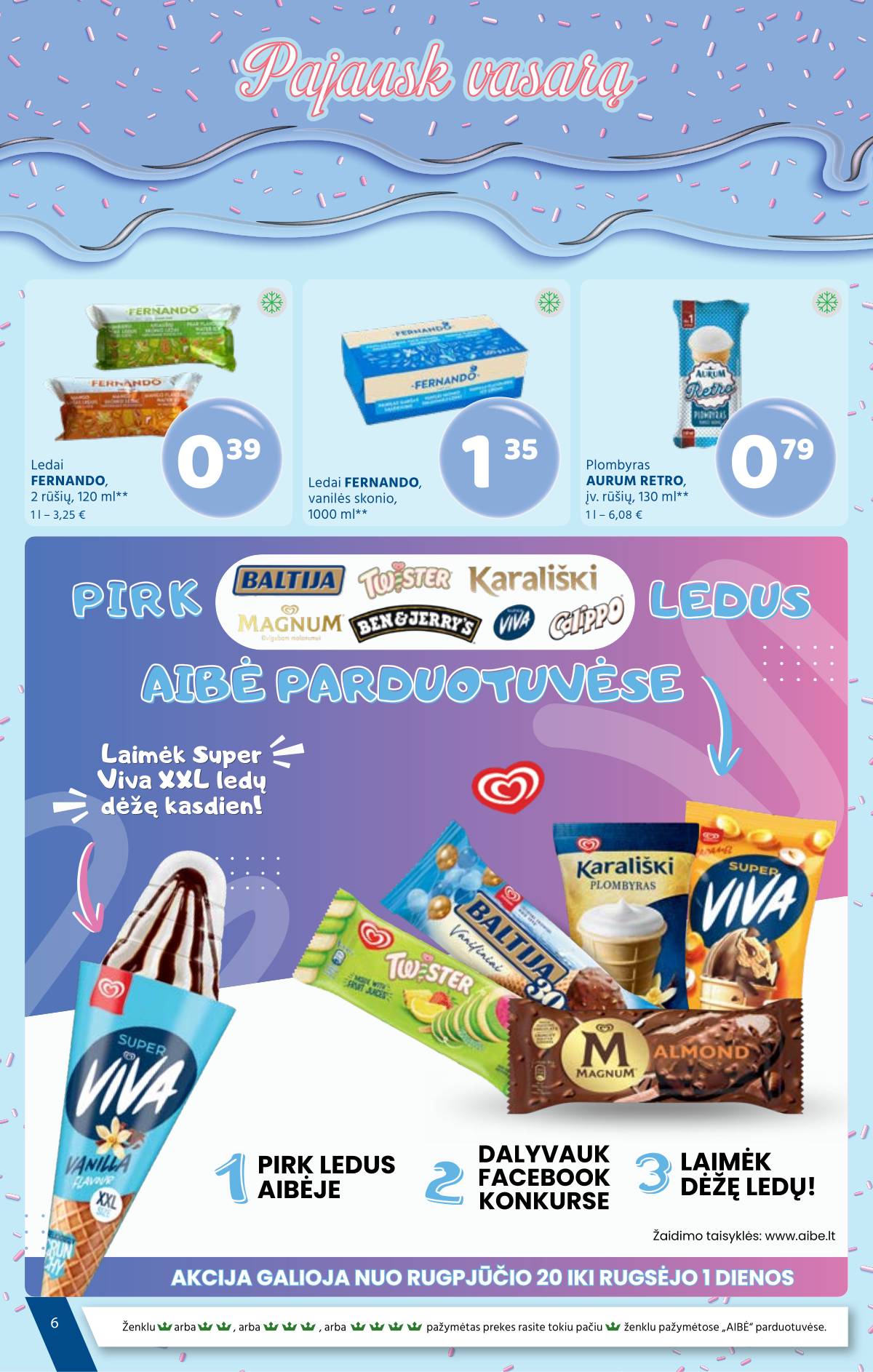 Aibė - AIBĖ akcijų leidinys | 2026-08-20 - 2026-09-01 6 puslapis