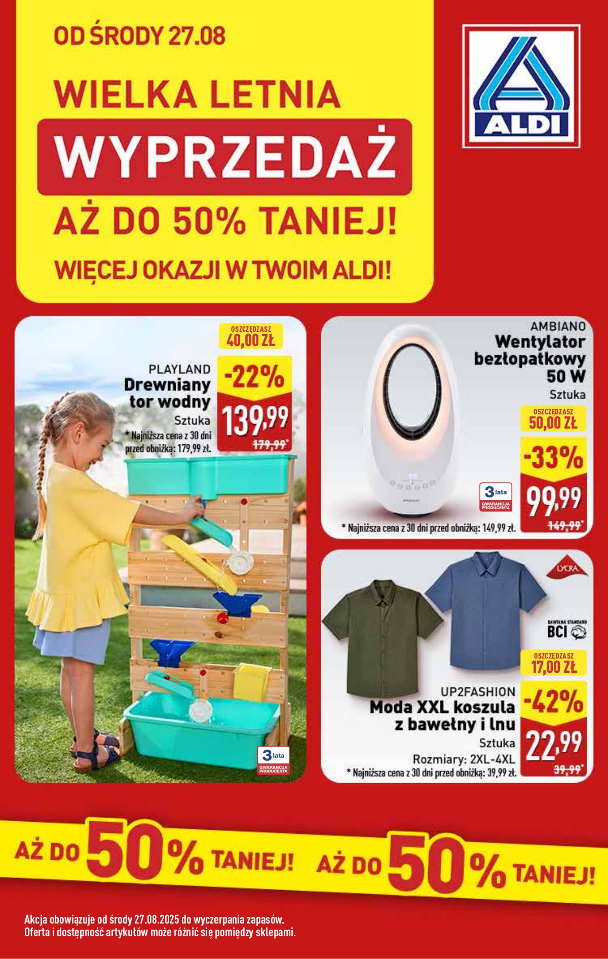 Aldi - Wielka letnia wyprzedaż 1 puslapis