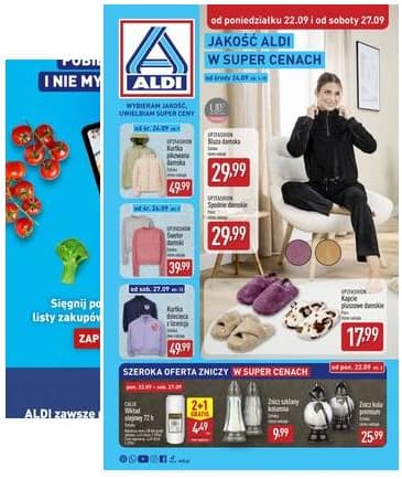 Aldi - Artykuły przemysłowe i tekstylia 2025-09-22 – 2025-09-27