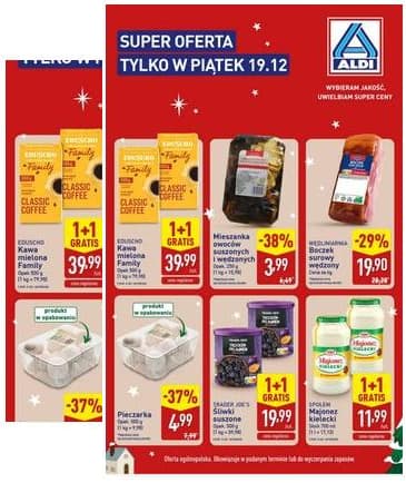 Aldi - Niesamowite rabaty tylko DZIŚ 2025-12-19 – 2025-12-19