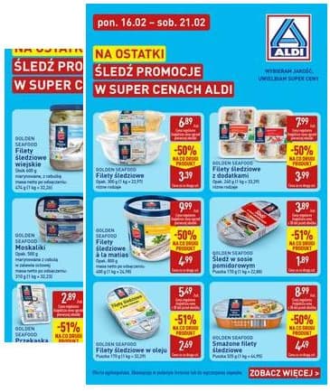 Aldi - Śledzie w super cenach ALDI 2026-02-16 – 2026-02-21