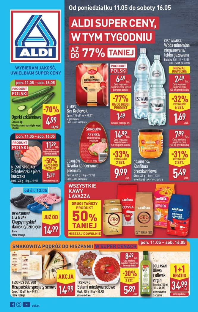 Aldi - Pełna oferta od poniedziałku 11.05 do soboty 16.05 1 puslapis