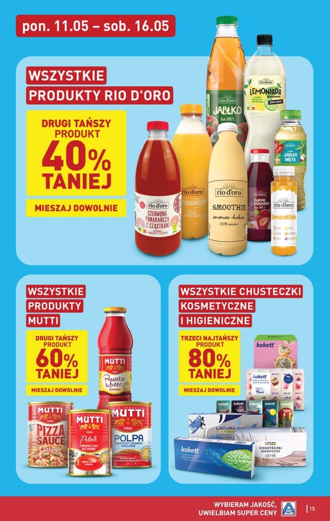 Aldi - Pełna oferta od poniedziałku 11.05 do soboty 16.05 15 puslapis