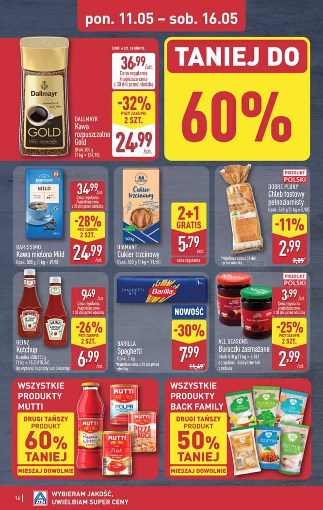 Aldi - Pełna oferta od poniedziałku 11.05 do soboty 16.05 16 puslapis