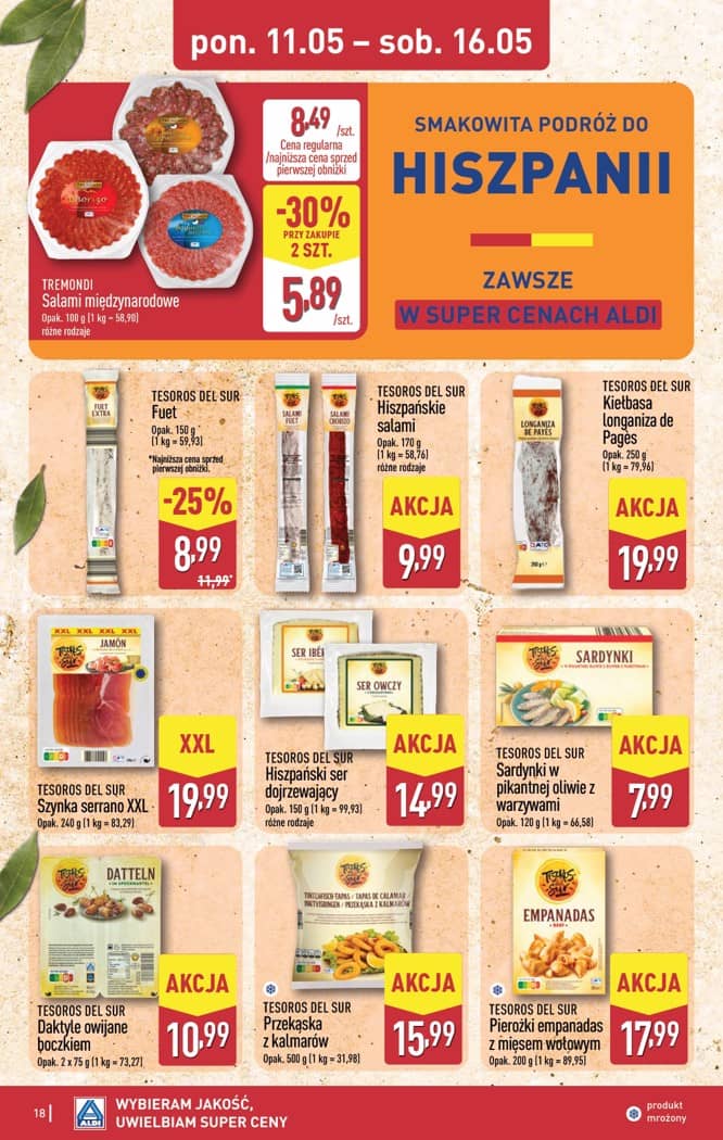 Aldi - Pełna oferta od poniedziałku 11.05 do soboty 16.05 18 puslapis