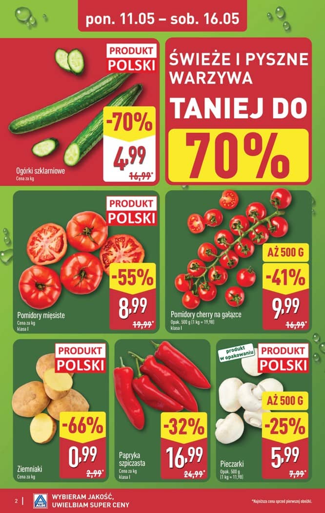 Aldi - Pełna oferta od poniedziałku 11.05 do soboty 16.05 2 puslapis