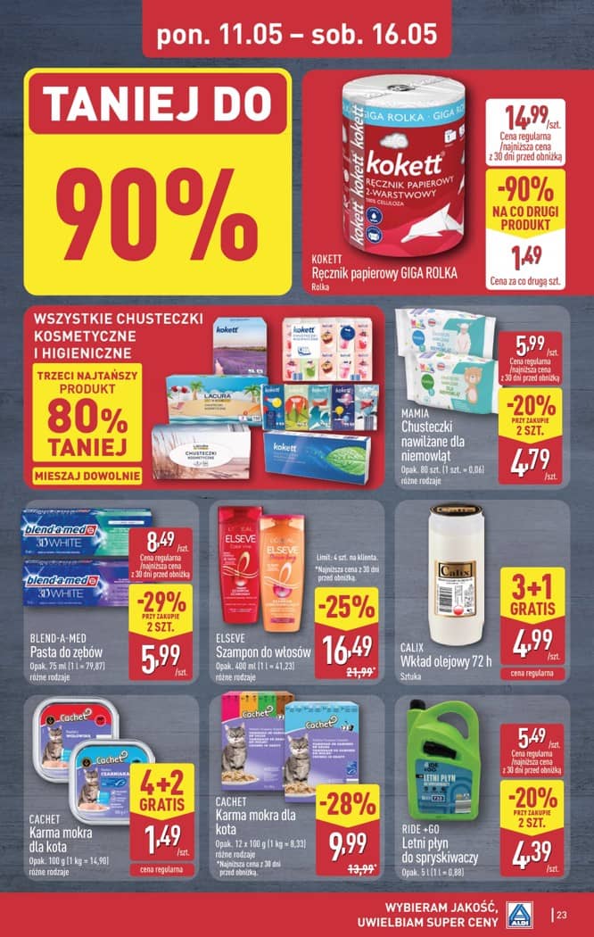 Aldi - Pełna oferta od poniedziałku 11.05 do soboty 16.05 23 puslapis