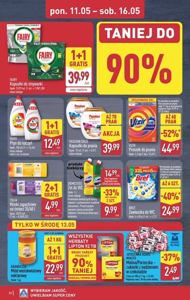 Aldi - Pełna oferta od poniedziałku 11.05 do soboty 16.05 26 puslapis