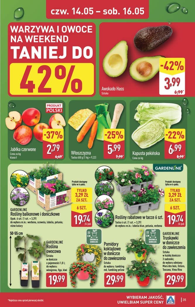 Aldi - Pełna oferta od poniedziałku 11.05 do soboty 16.05 35 puslapis