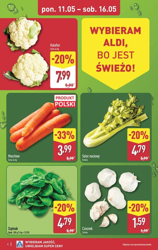 Aldi - Pełna oferta od poniedziałku 11.05 do soboty 16.05 4 puslapis
