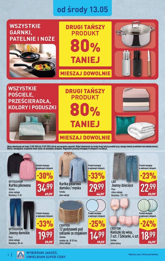 Aldi - Artykuły przemysłowe i tekstylia od środy 13.05 i od soboty 16.05 2 puslapis