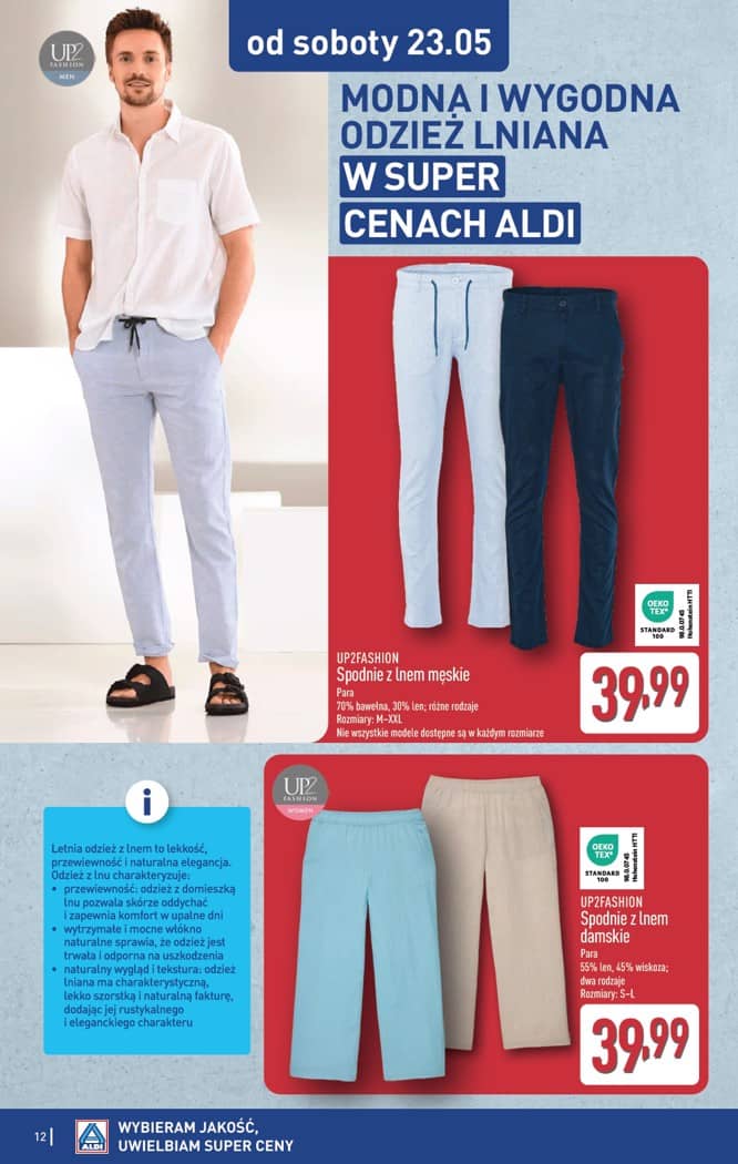 Aldi - Artykuły przemysłowe i tekstylia od środy 20.05 i od soboty 23.05 12 puslapis