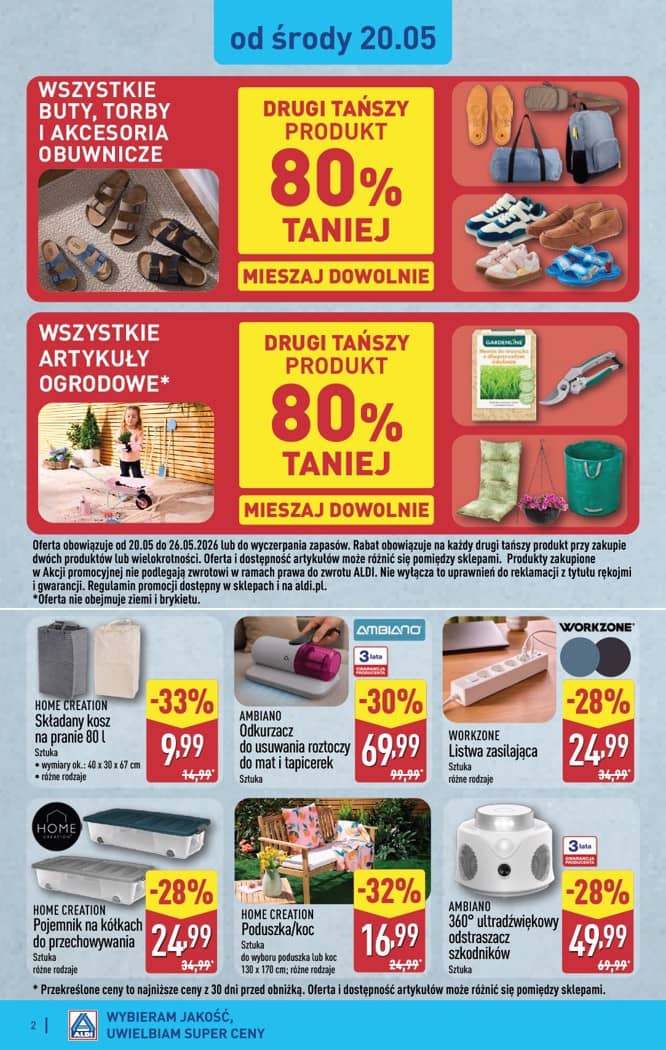 Aldi - Artykuły przemysłowe i tekstylia od środy 20.05 i od soboty 23.05 2 puslapis