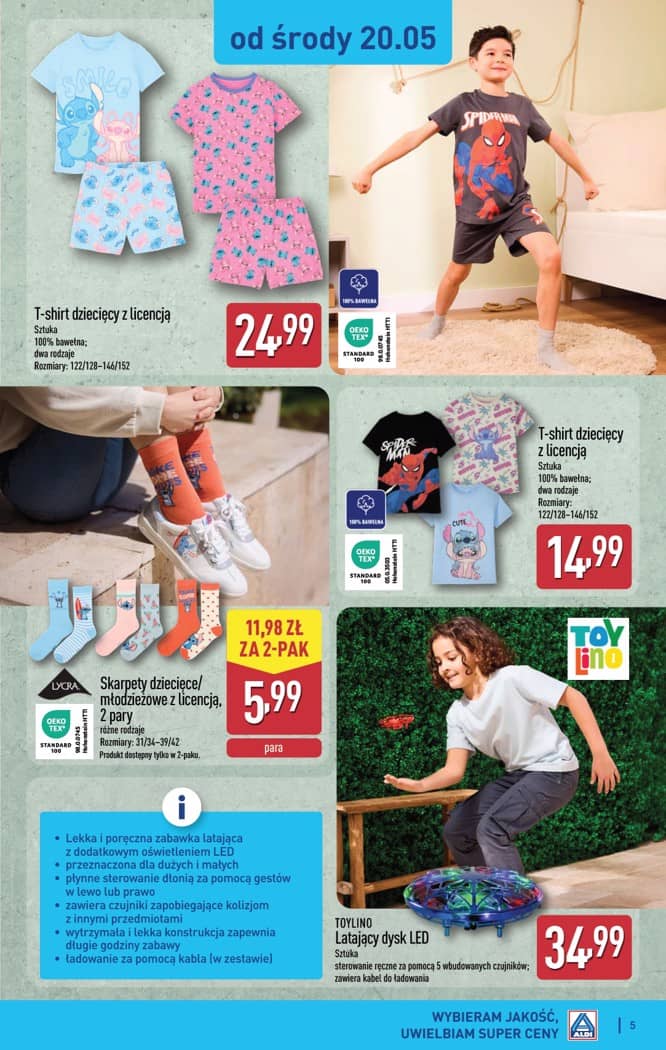 Aldi - Artykuły przemysłowe i tekstylia od środy 20.05 i od soboty 23.05 5 puslapis