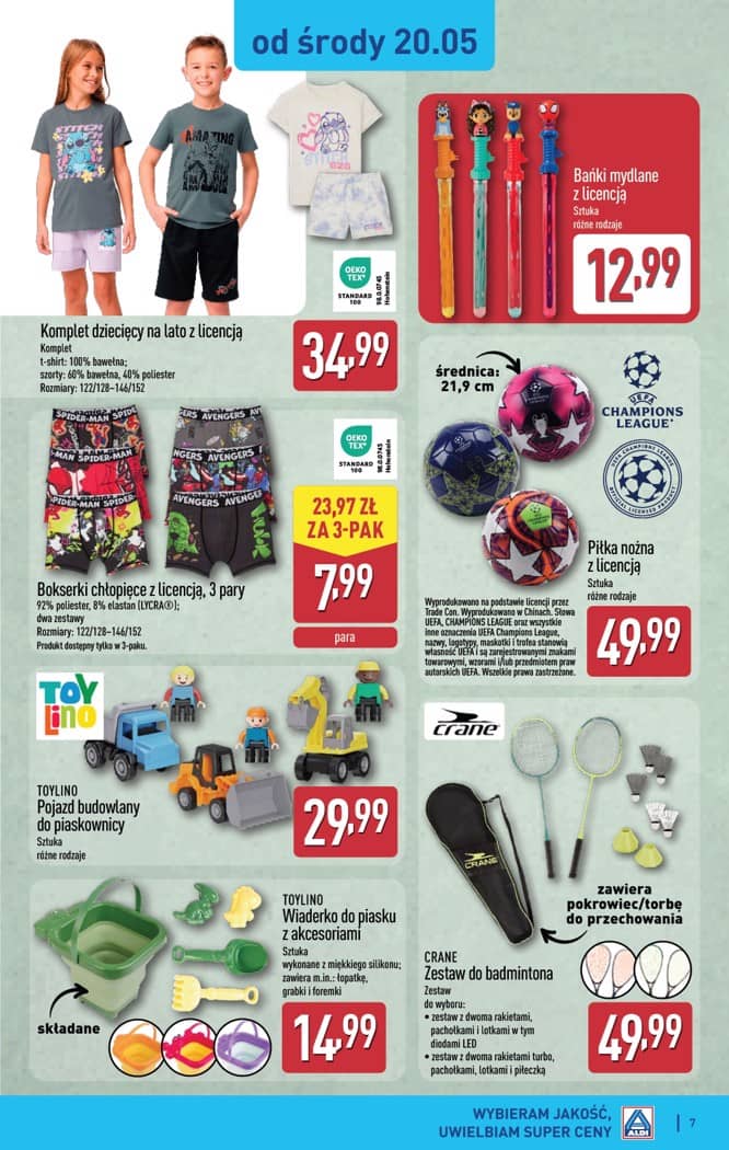 Aldi - Artykuły przemysłowe i tekstylia od środy 20.05 i od soboty 23.05 7 puslapis