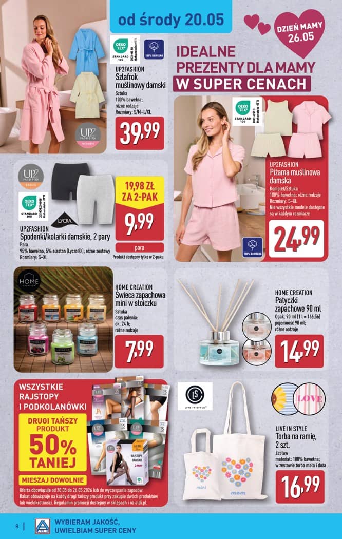 Aldi - Artykuły przemysłowe i tekstylia od środy 20.05 i od soboty 23.05 8 puslapis