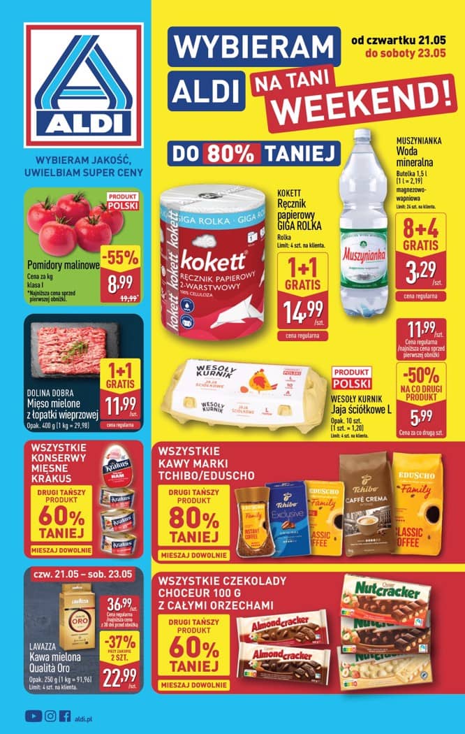 Aldi - Oferta weekendowa od czwartku 21.05 do soboty 23.05 1 puslapis