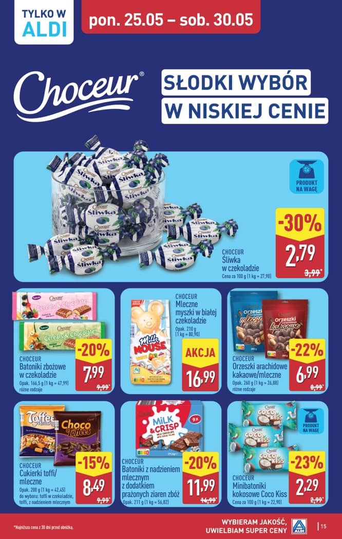 Aldi - Pełna oferta od poniedziałku 25.05 do soboty 30.05 15 puslapis