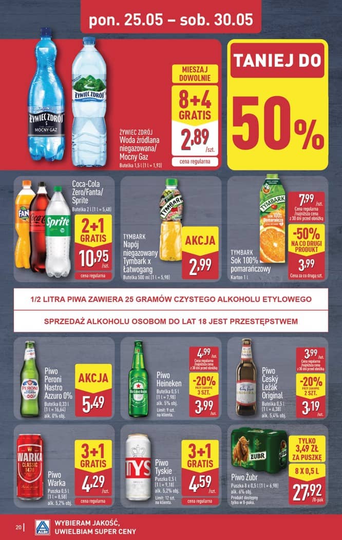 Aldi - Pełna oferta od poniedziałku 25.05 do soboty 30.05 20 puslapis