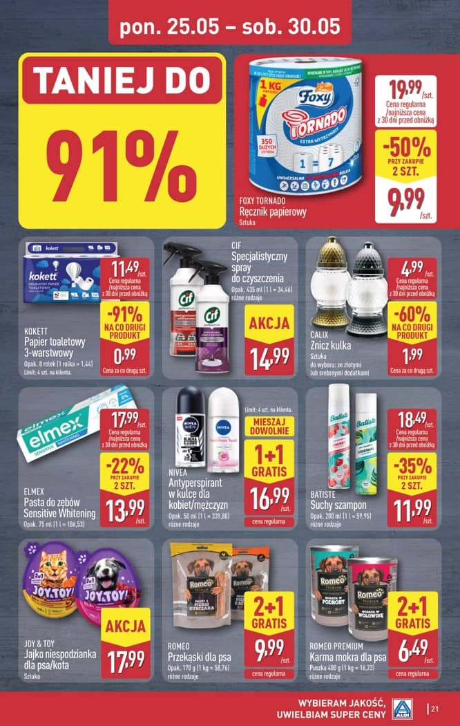 Aldi - Pełna oferta od poniedziałku 25.05 do soboty 30.05 21 puslapis