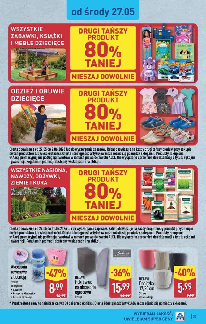 Aldi - Pełna oferta od poniedziałku 25.05 do soboty 30.05 23 puslapis