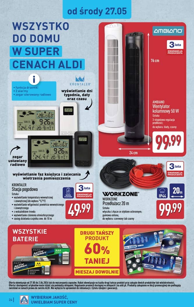 Aldi - Pełna oferta od poniedziałku 25.05 do soboty 30.05 24 puslapis