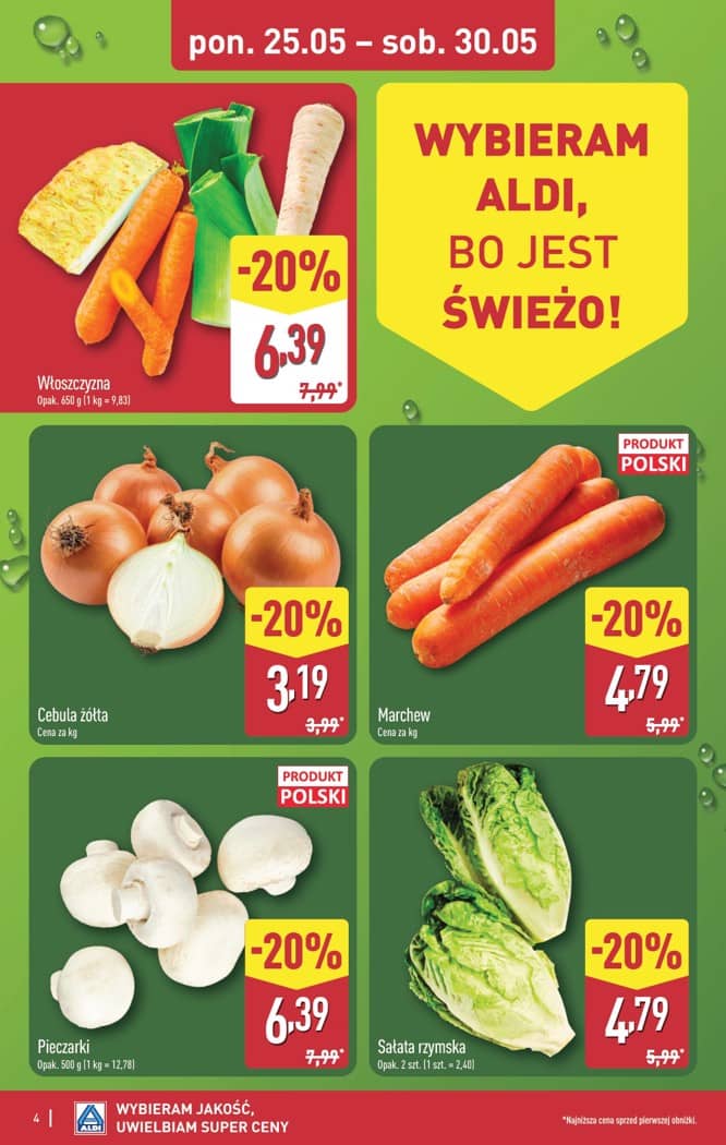 Aldi - Pełna oferta od poniedziałku 25.05 do soboty 30.05 4 puslapis
