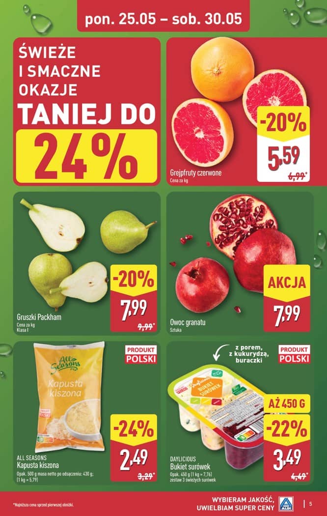 Aldi - Pełna oferta od poniedziałku 25.05 do soboty 30.05 5 puslapis