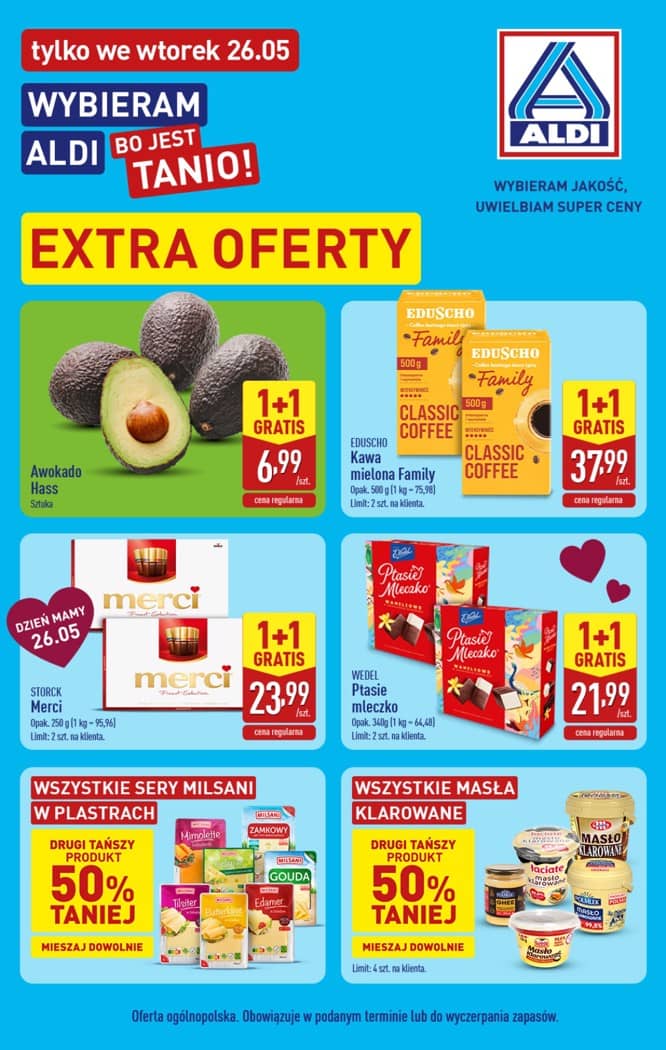 Aldi - Extra oferty w ALDI tylko we wtorek 26.05 1 puslapis
