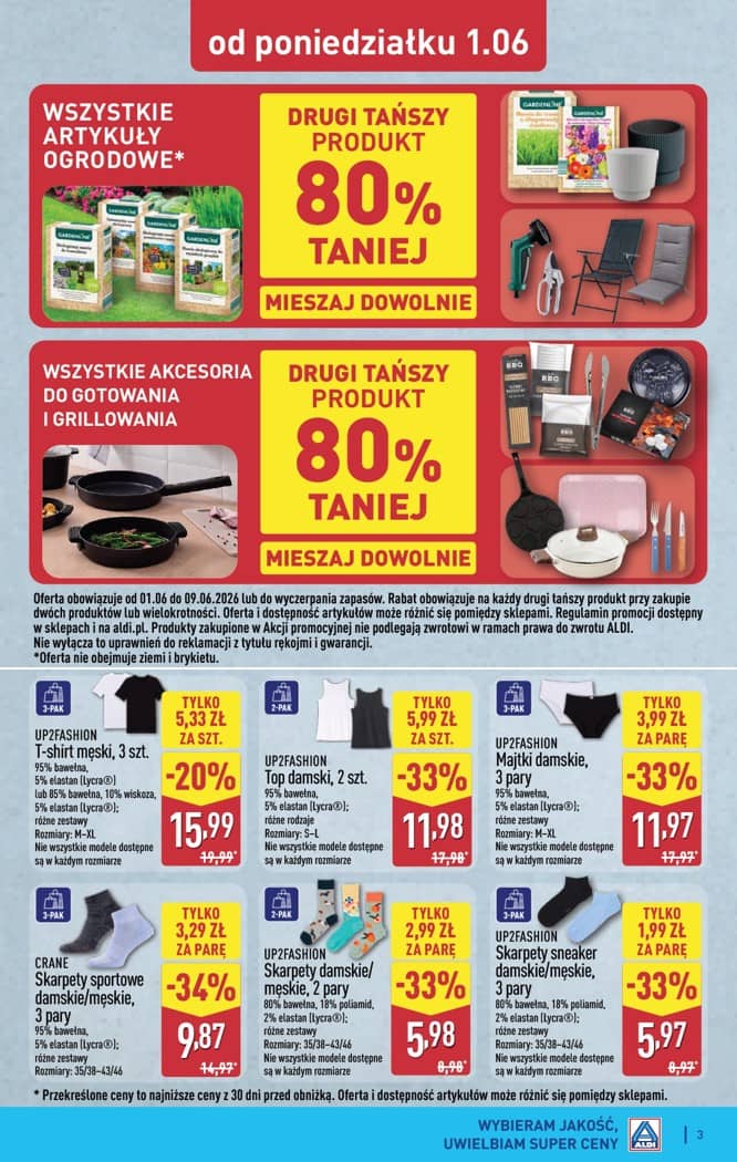Aldi - Artykuły przemysłowe i tekstylia od środy 3.06 i od soboty 6.06 3 puslapis