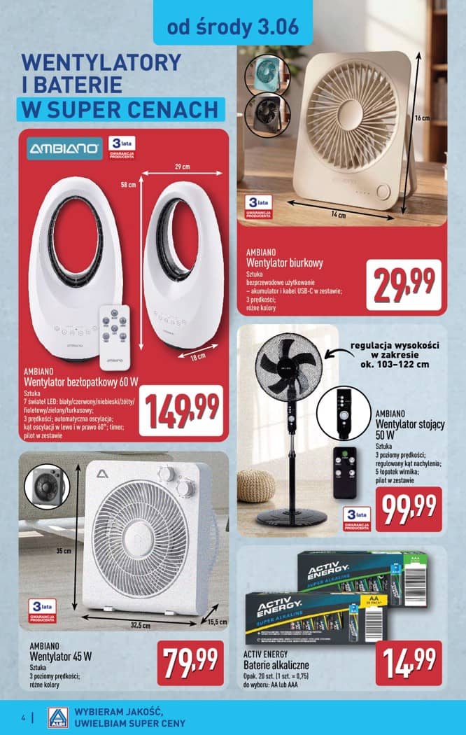 Aldi - Artykuły przemysłowe i tekstylia od środy 3.06 i od soboty 6.06 4 puslapis