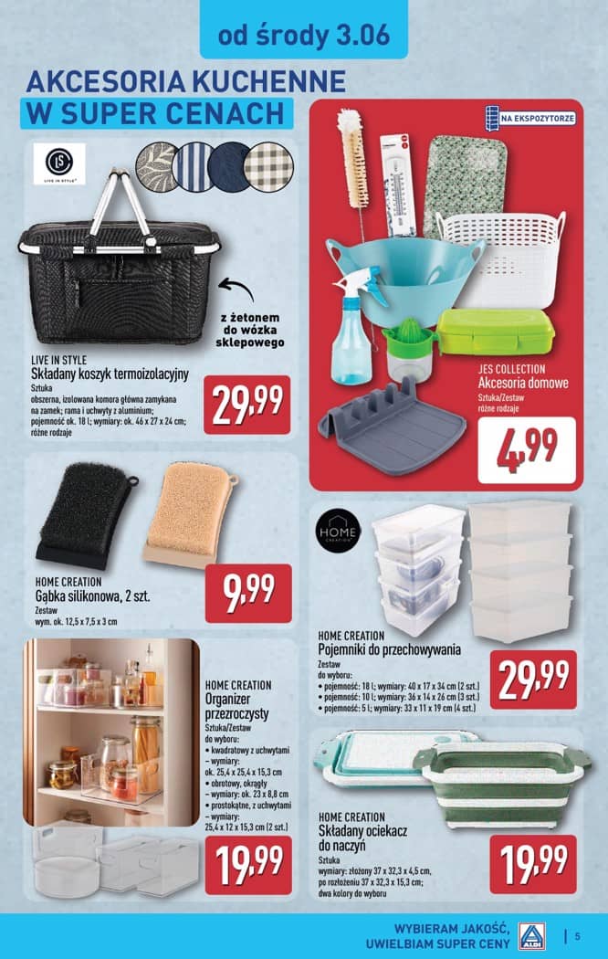 Aldi - Artykuły przemysłowe i tekstylia od środy 3.06 i od soboty 6.06 5 puslapis