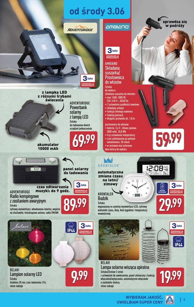 Aldi - Artykuły przemysłowe i tekstylia od środy 3.06 i od soboty 6.06 9 puslapis