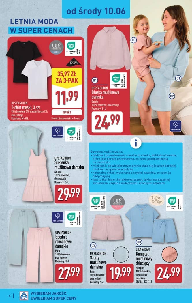 Aldi - Artykuły przemysłowe i tekstylia od środy 10.06 i od soboty 13.06 4 puslapis
