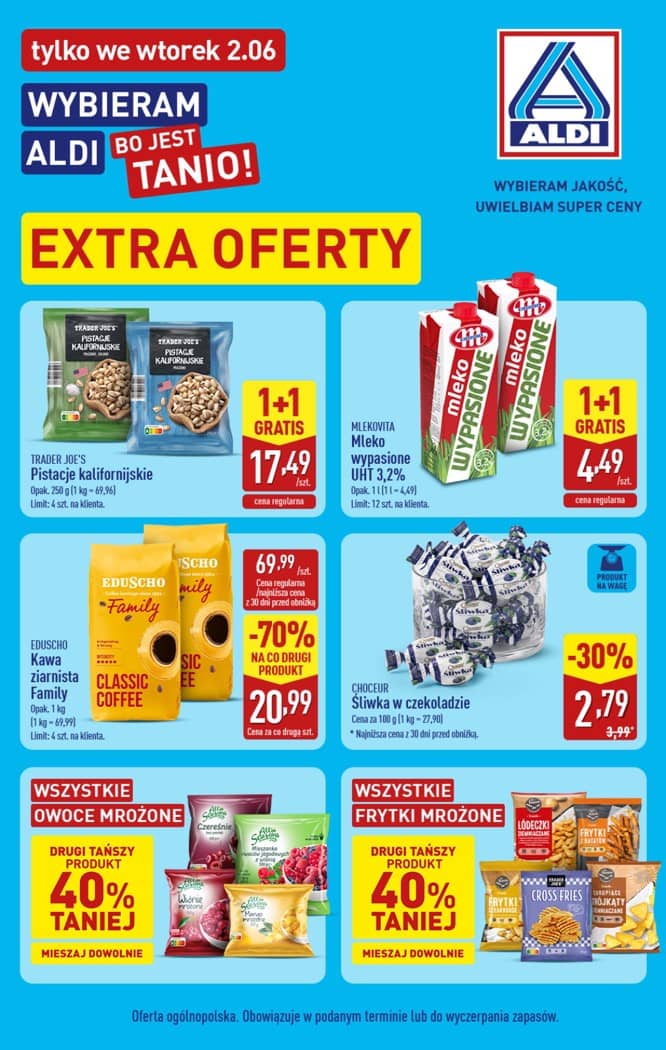 Aldi - Extra oferty w ALDI tylko we wtorek 2.06 1 puslapis